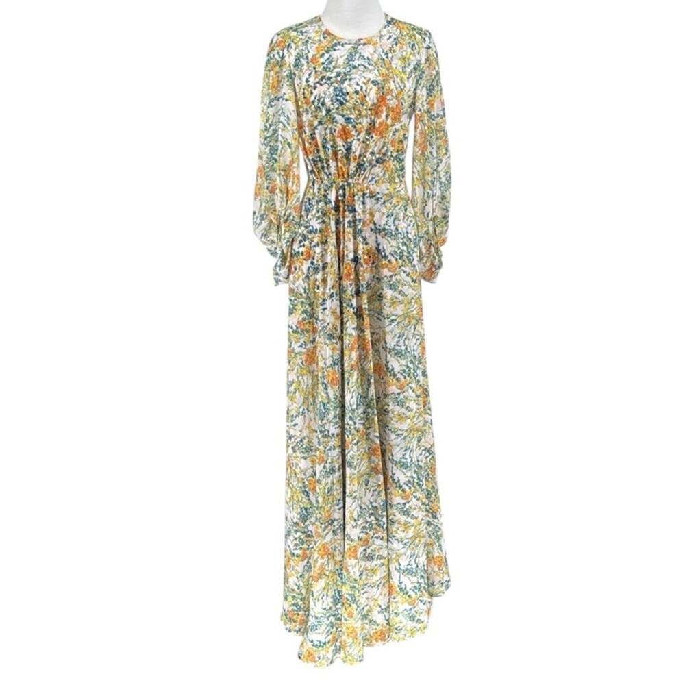 Sachin & Babi Aria Floral Print Balloon Sleeve Maxi Gown Size 2 NWT - Picture 4 of 10